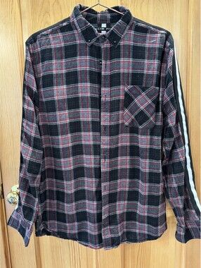 Women’s Raw Yarn Industries Flannel Button Down Shirt Size l